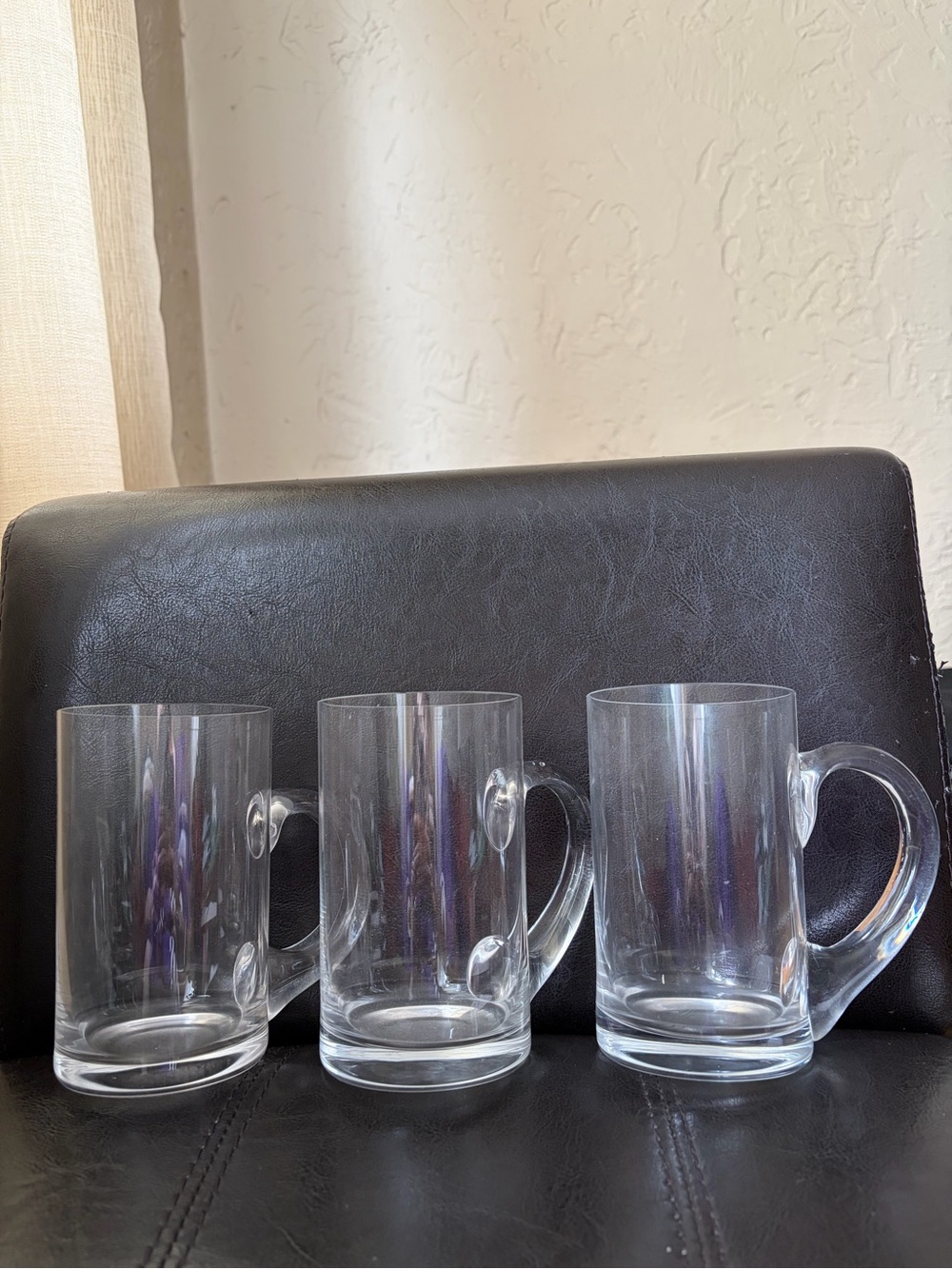 Tiffany & Co Classic Home Essentials set of 3 crystal beer mugs